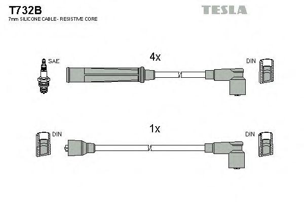 Tesla1 TESLA Провода зажигания TESLA T732B